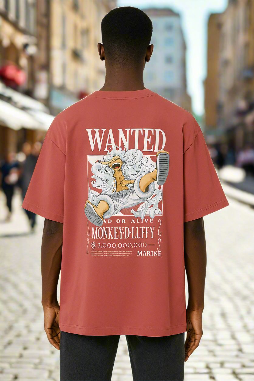 Monkey D. Luffy Wanted Poster Oversized Tee – One Piece 3 Billion Bounty Edition